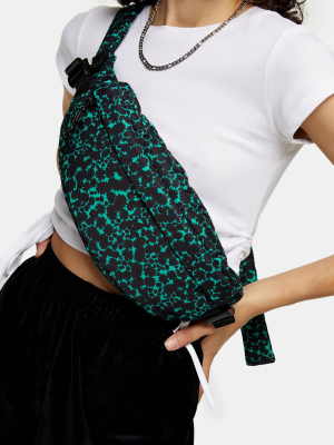 Green Sling Print Fannypack