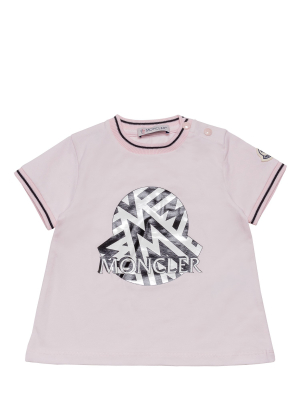 Moncler Enfant Logo Print Crewneck T-shirt