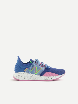 Kids' New Balance® For Crewcuts Blue Fresh Foam Roav Sneakers In Larger Sizes