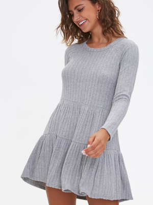 Ribbed Knit Mini Dress