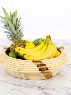 Banana Striped Storage Basket