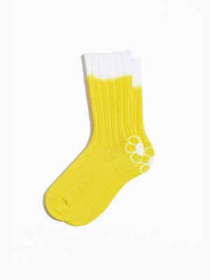 Ombre Dye Sunflower Sock