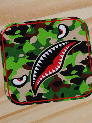 War Shark Jungle Camo Sticker