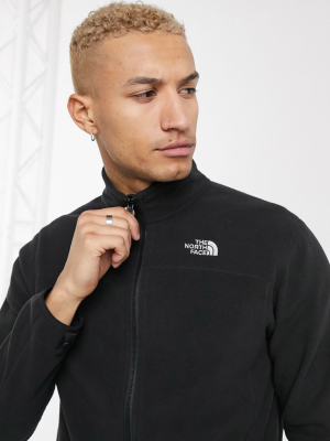 The North Face 100 Glacier Full Zip Fleece In Black