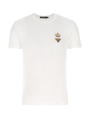 Dolce & Gabbana Logo Embroidered T-shirt