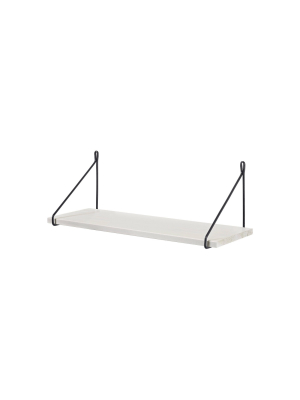 31.5" X 5.9" Filo Pine Shelf White/black - Dolle Shelving