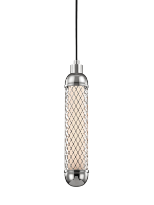 Hudson Valley Lighting Hayes Pendant - Polished Nickel & Opal Glossy