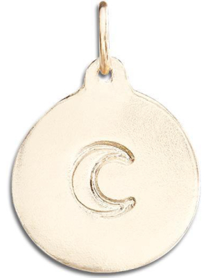 Crescent Moon Disk Charm