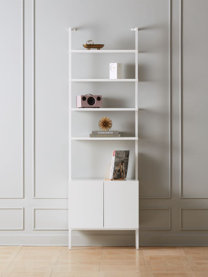 Stairway White Cabinet 96"