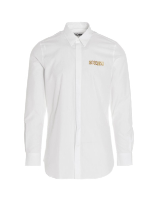 Moschino Logo Printed Long-sleeve Shirt