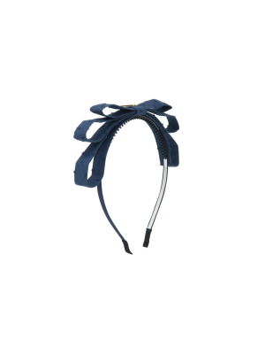 Heirlooms Swiss Dot Triple Layer Headband - Navy