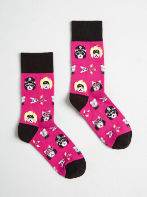 Glam Rockin' Cats Unisex Socks