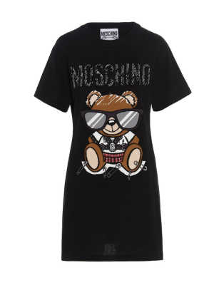 Moschino Teddy Bear Intarsia Mini Dress