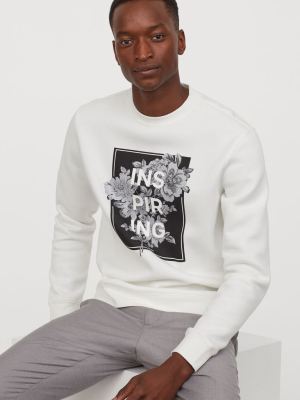 Sweatshirt With Printed Design