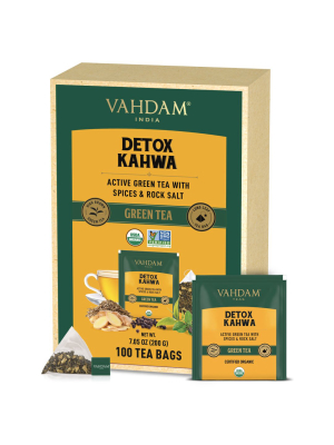 Detox Kahwa Green Tea, 100 Count