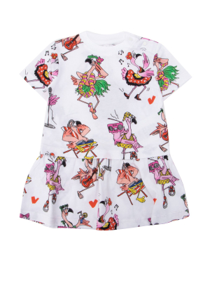 Stella Mccartney Kids Flamingo Party Dress