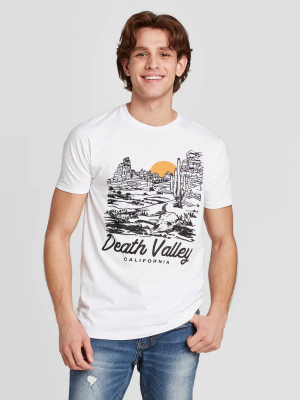 Men's Short Sleeve Death Valley Graphic T-shirt - Awake White