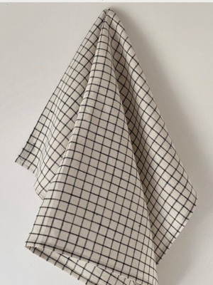 Linen Kitchen Towel - Grid