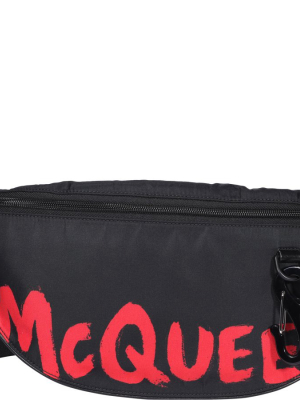 Alexander Mcqueen Graffiti Logo Belt Bag