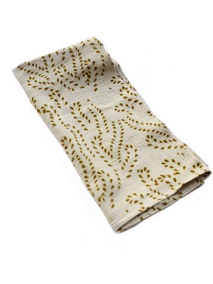 Vine Napkin Set - Gold