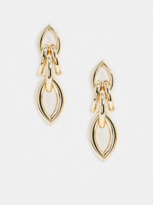 Vero Moda Exclusive Chunky Chain Drop Earrings In Gold