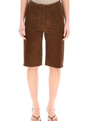 Totême Suede Bermuda Shorts