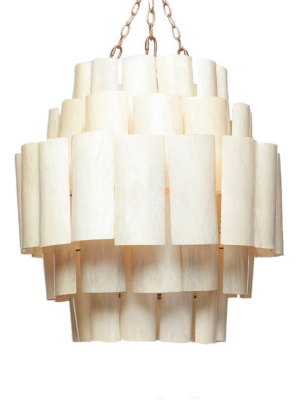 Marjorie Chandelier Resin Coated Banana Bark