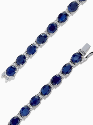 Effy Royale Bleu 14k Gold Sapphire & Diamond Tennis Bracelet, 12.21 Tcw