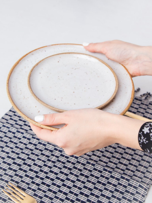 Natural Cloud Speckled Ceramic Plates