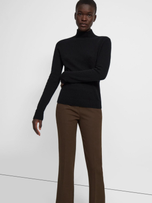 Basic Turtleneck Sweater In Feather Cashmere