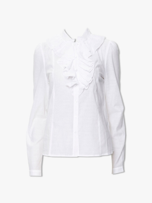 Cotton Ruffle Shirt