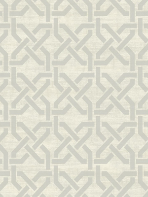 Nouveau Trellis Wallpaper In Dove From The Nouveau Collection By Wallquest