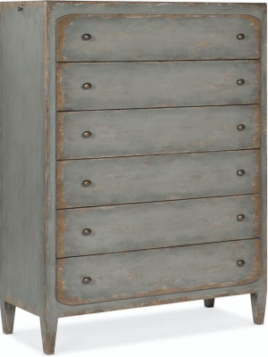 Ciao Bella Six-drawer Chest- Speckled Gray