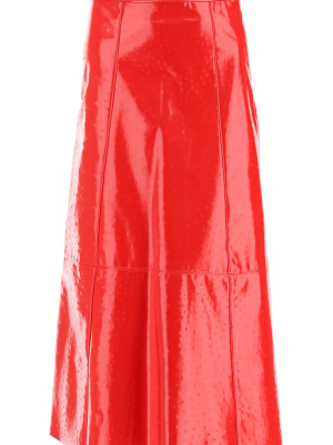 Msgm A-line Textured Midi Skirt