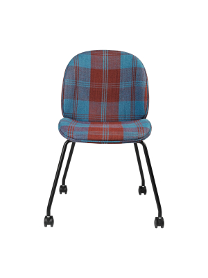 Beetle Meeting Chair: 4 Leg Castor Base + Full Upholstery