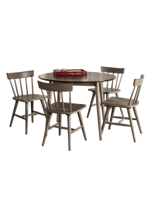 Mayson Five (5) Piece Dining Set With Spindle Back Chairs Gray - Hillsdale Furniture