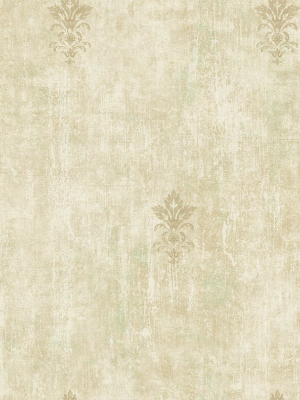 Vintage Fleur De Lis Wallpaper In Umber From The Vintage Home 2 Collection By Wallquest