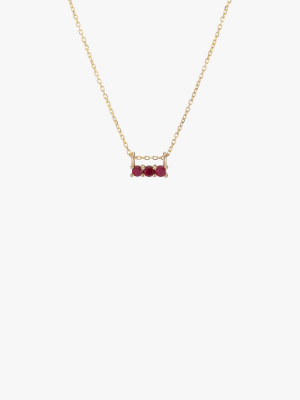 Ruby 3s Necklace