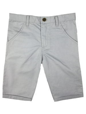 Kipp Polished Cotton Shorts - Grey