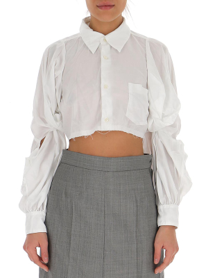 Comme Des Garçons Comme Des Garçons Cut-out Ruched Shirt