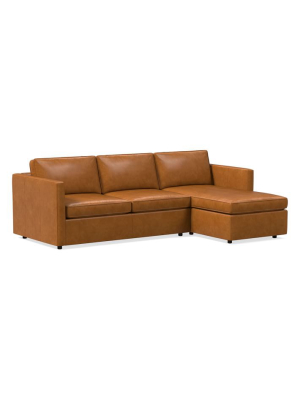 Harris Leather 2-piece Chaise Sectional W/ Storage