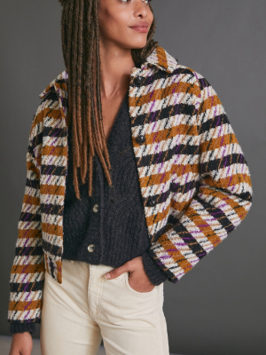 Scotch & Soda Houndstooth Cropped Jacket