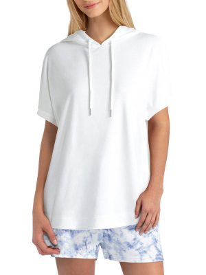 H Halston Studio Extended Shoulder Hoodie