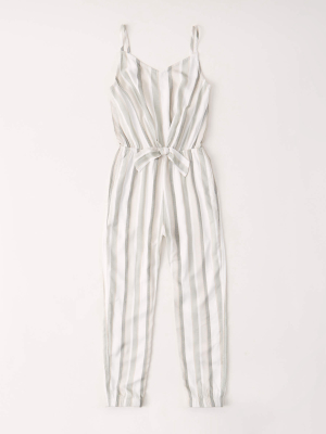 Tie-front Jumpsuit