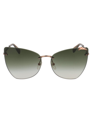 Longchamp Cat Eye Rimless Sunglasses