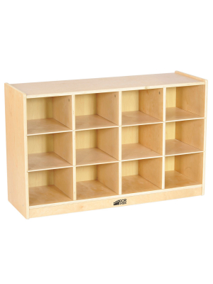 Ecr4kids 12 Cubby School Storage Cabinet - Rolling Cabinet With Tray Slots