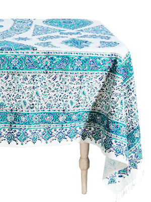 Ghalamkar Tablecloth Turquoise