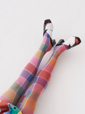 Lazy Oaf Golden Years Check Tights