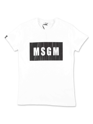 Msgm Kids Logo Printed T-shirt