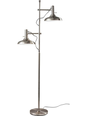 Keith Floor Lamp Brushed Steel